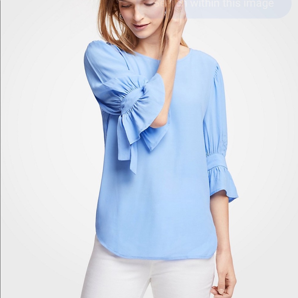 NWOT Ann Taylor Bow Sleeves Top